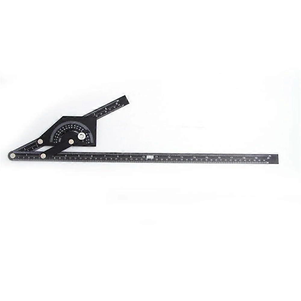 Woodworking Angle Ruler Protractor 0-180 Degrees Aluminum Alloy Precision Tool 230x500mm Measuring Device