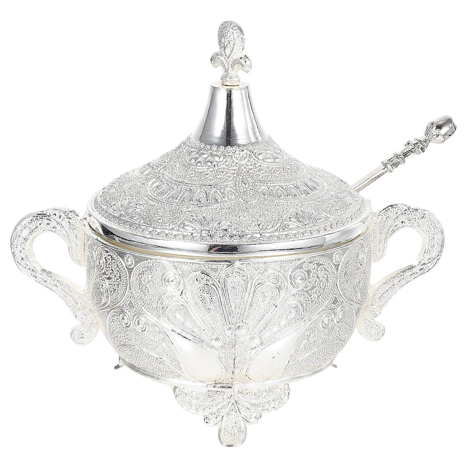 1Pc Zinc Alloy Seasoning Box Useful Storage Case Carved Seasoning Box for Home