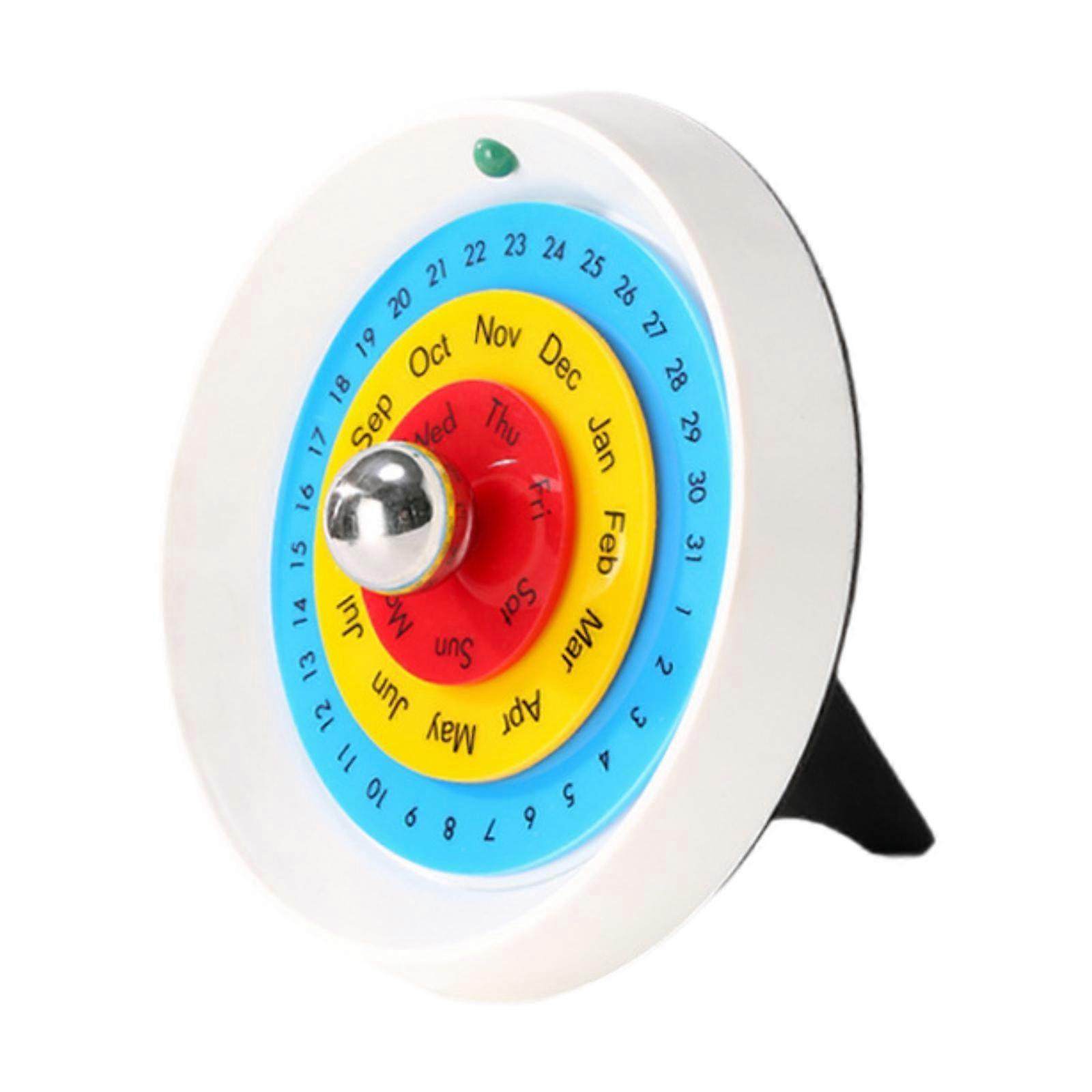 Disc Tabletop Calendar Decoration Versatile Decorative Rotating Calendar Desktop