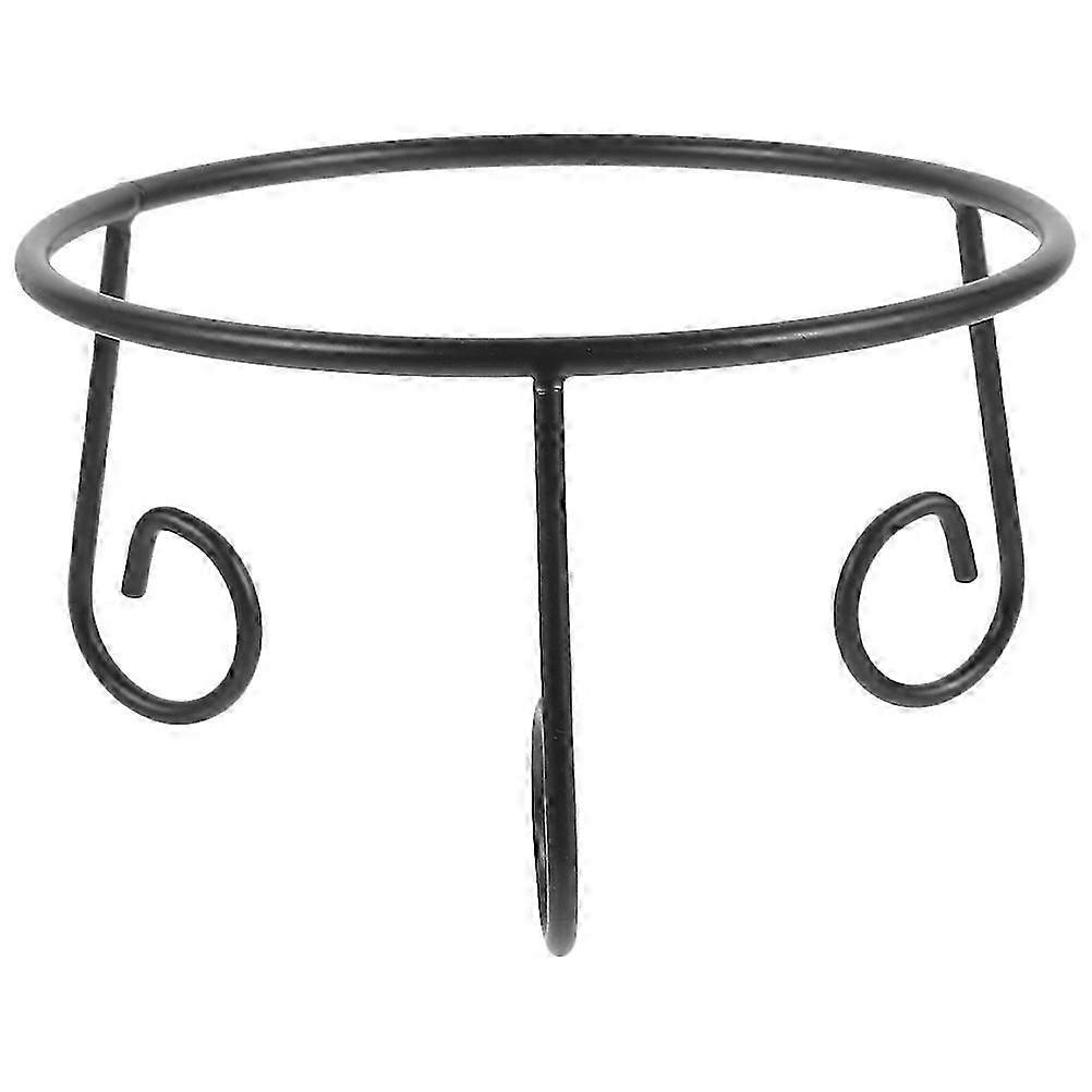 Metal Gazing Globe Stand Crystal Ball Display Base 10x10x7.5cm Black