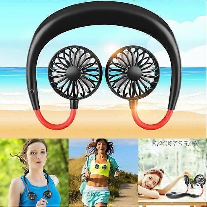 Portable Fan - Control Future - Upgraded Version - Black - Rechargeable - Hand Free