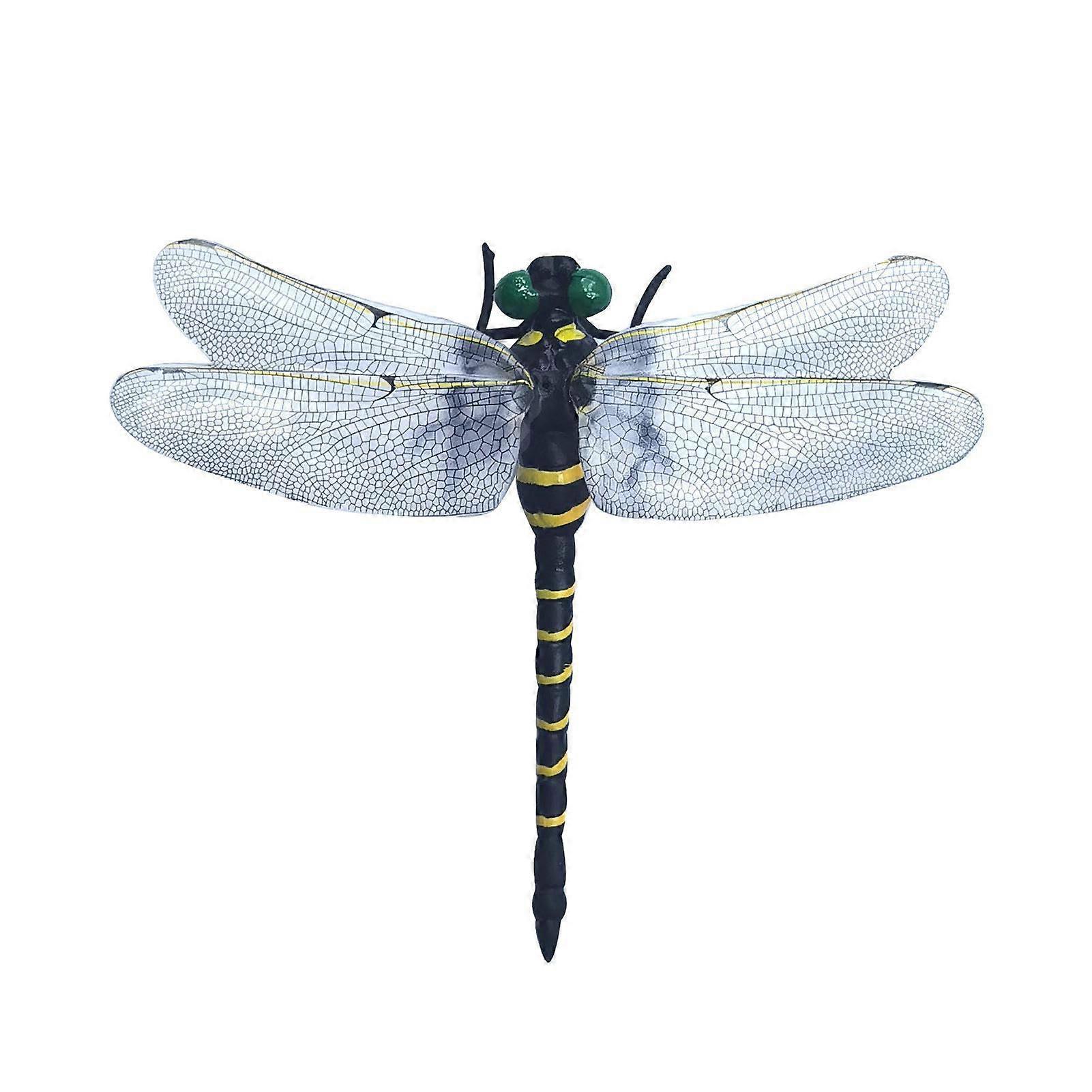 Dragonfly Bird Deterrent Realistic Dragonfly Figurine Dragonfly Ornament PVC Simulation Dragonfly Animal Model for Outdoor Garden Farm Small Dragonfly