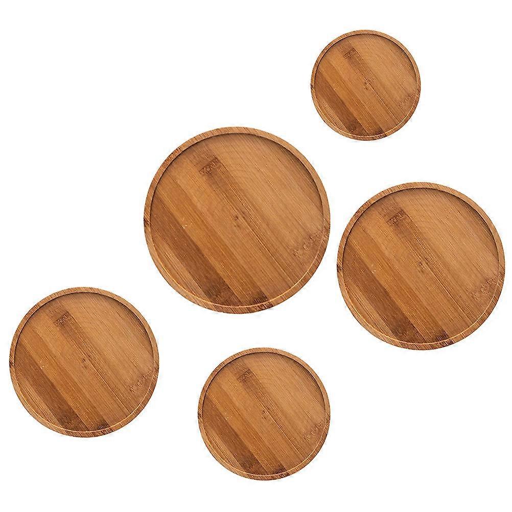 5pcs Flower Pot Tray Garden Patio Plant Stand Set