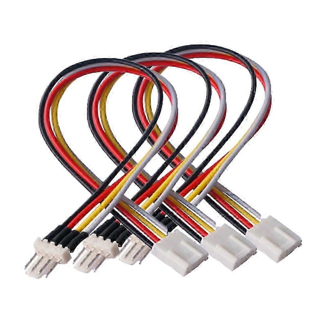 3pcs 4-Pin PC Computer Case Fan Splitter Extension Cord Power Connector Adapter Cable