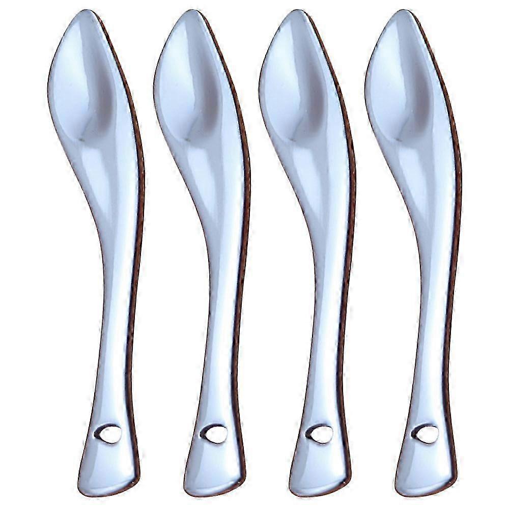 4pcs Metal Cosmetics Spoons Face Cream Spoon Tools Cosmetics Sub Package Spoons