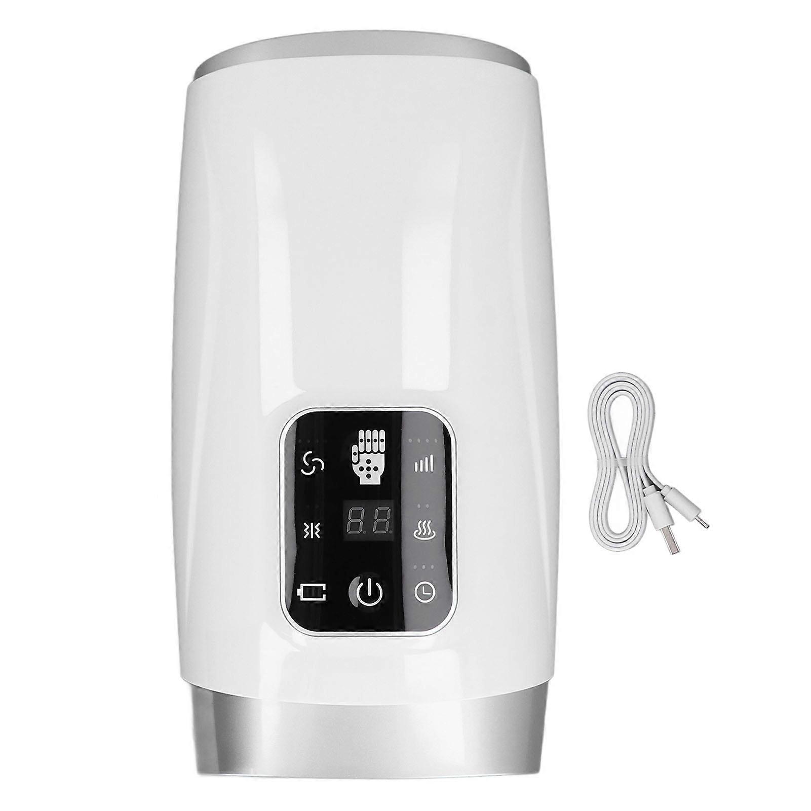 Hand Massager with Heat Compression, LCD Display, 2 Vibration Settings, for Carpal Tunnel Syndrome, Arthritis and Neuropathy