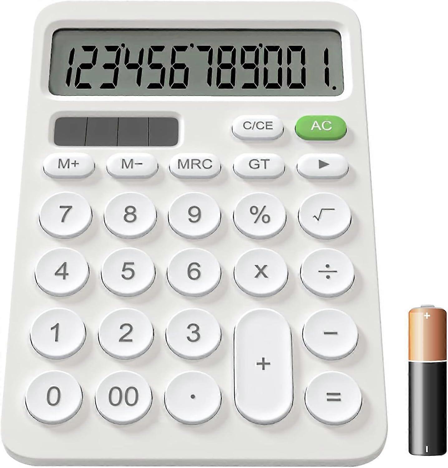12-Digit Calculators with LCD Display Sensitive Button, the Calculator Desktop with Dual Power Solar