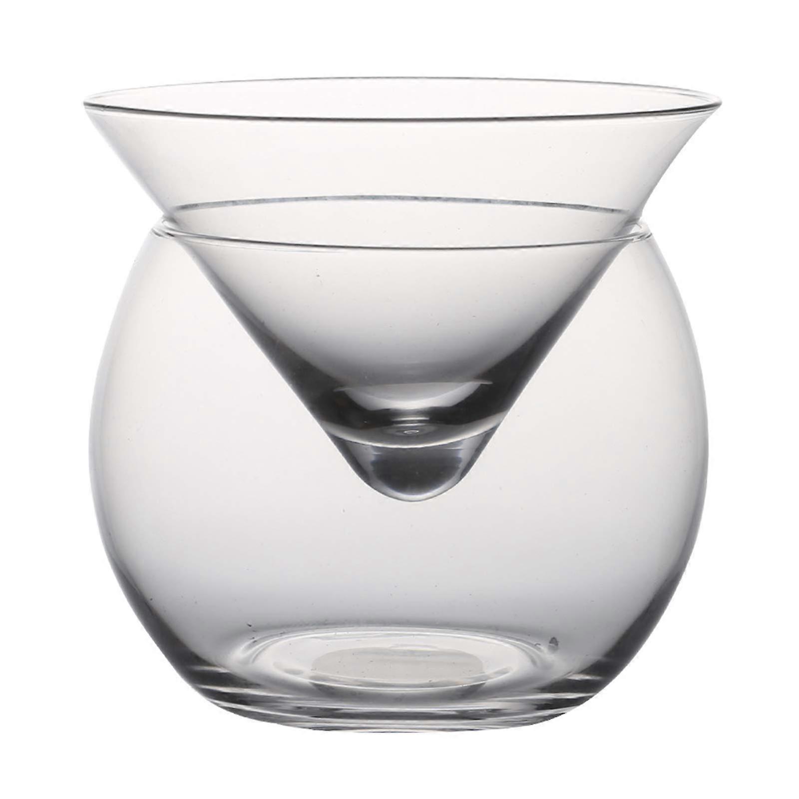Kristall-Weinglas Set, Kugelförmige Doppellagige Gläser aus Glas, Stilvolles Design für Rotwein und Weißwein, 250ml.