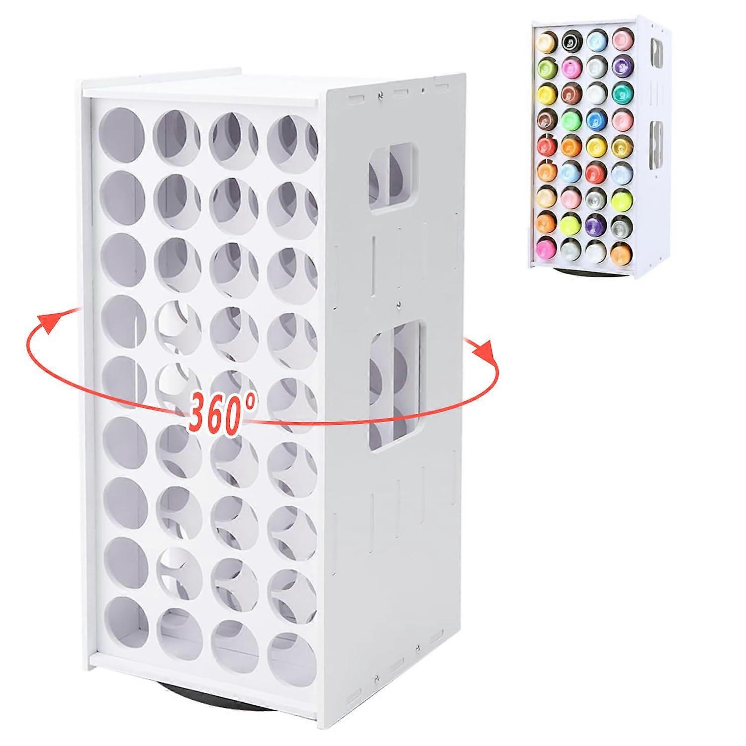 Craft Paint Storage Organizer Rack, 72 Holes Spining Paint Storage Container