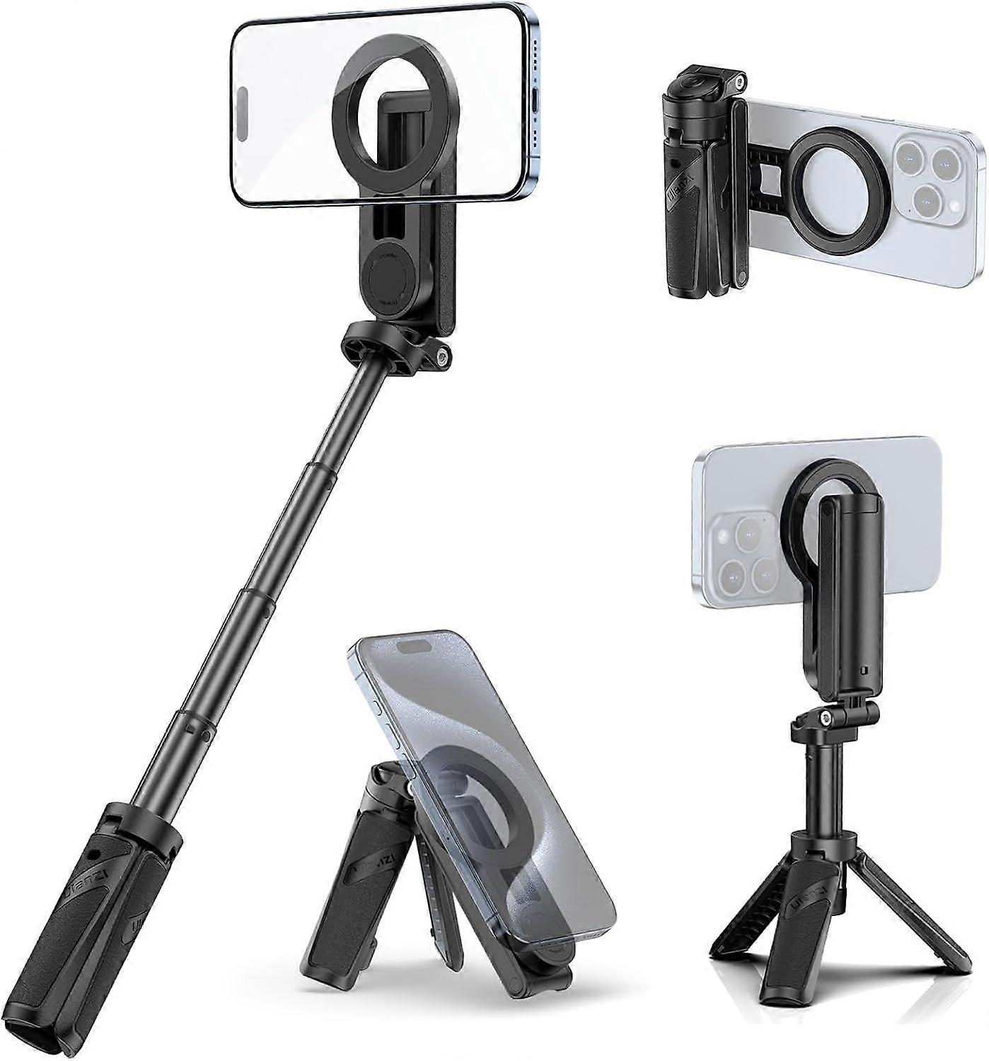 JJ03 Magnetic Tripod for Phone with Remote Control, 3-in-1 Selfie Stick Handle