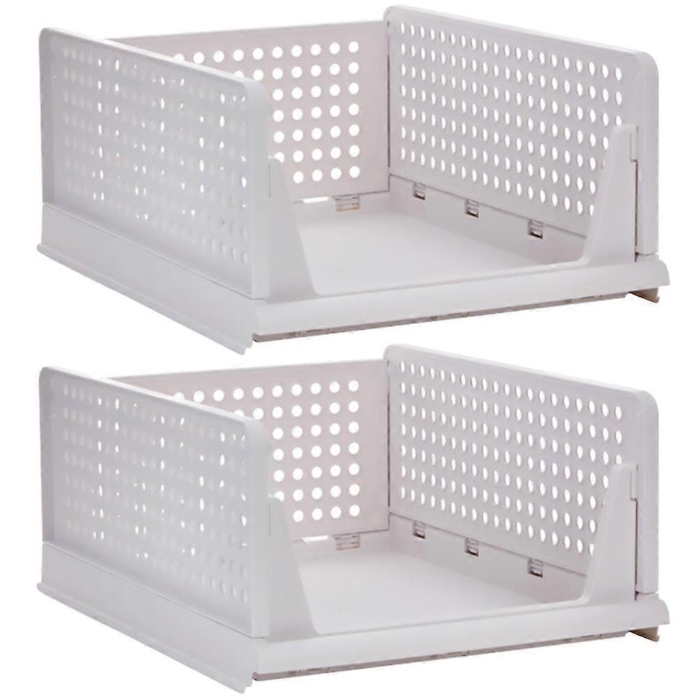 Stackable Plastic Clothes Drawer Organizer for Storage 2Pcs Pack