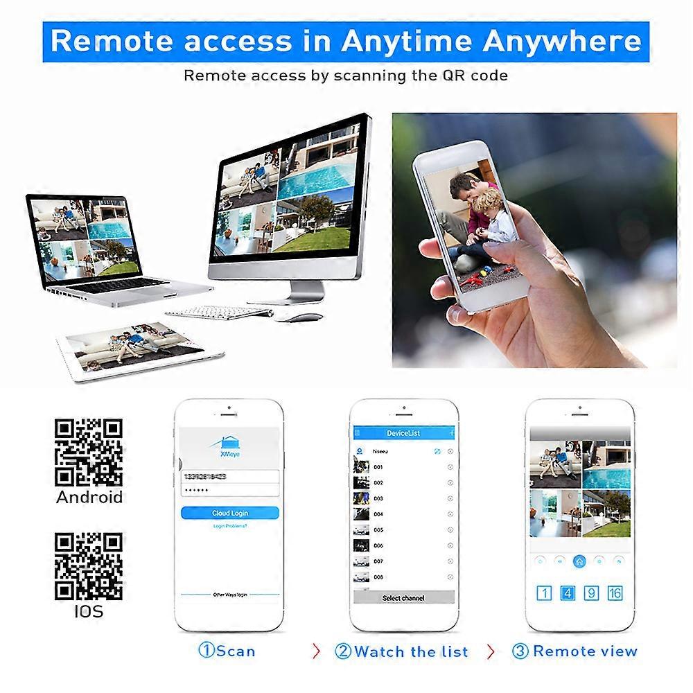 8CH POE NVR Network Video Recorder - Supports 5MP/4MP/3MP/1080P IP Cameras, ONVIF Compatible