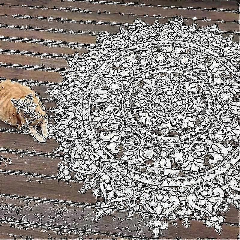 Mandala Auxiliary Painting Template Large Reusable Stencil Compatible Floor Wall Tile Fabric Furniture
