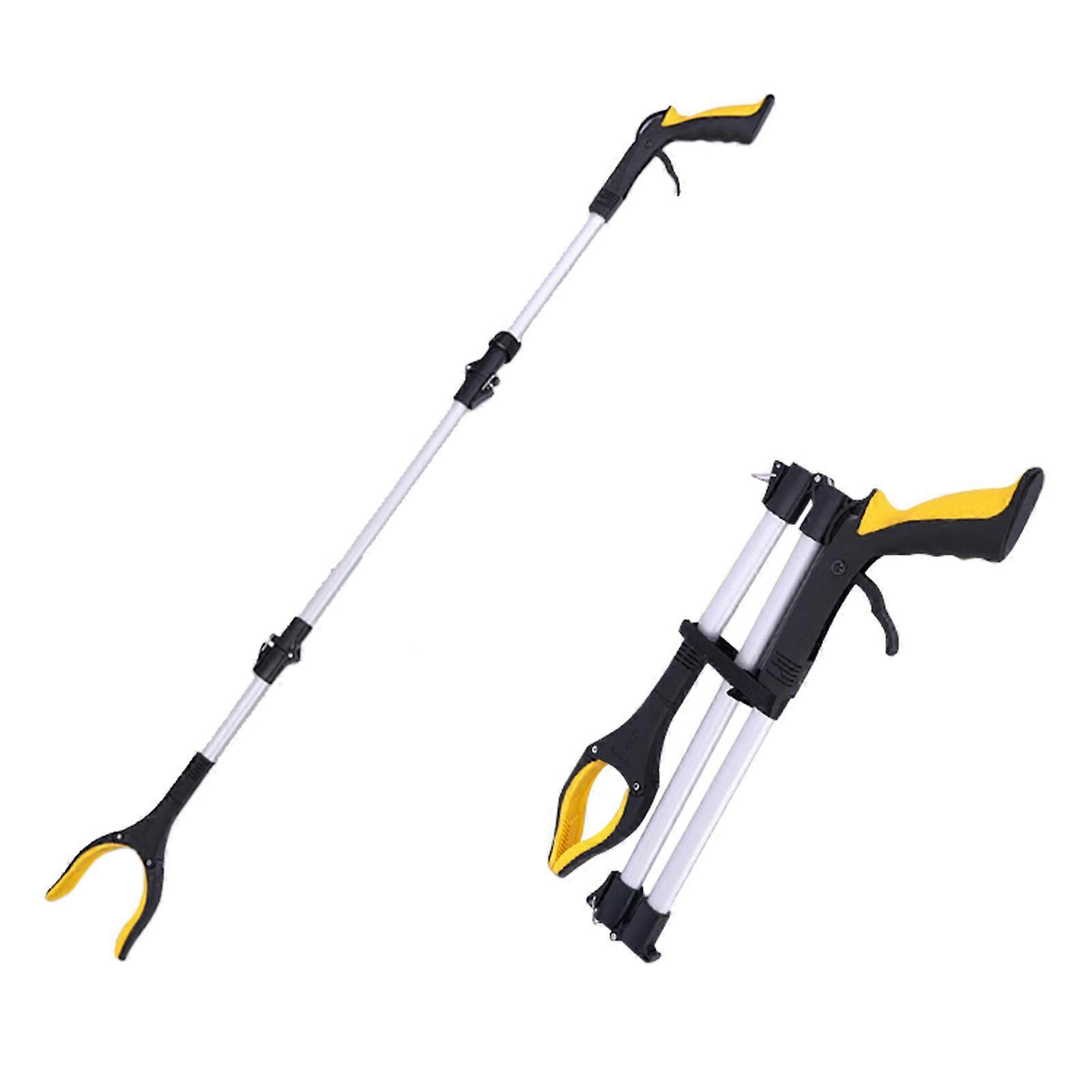 Three-stage Foldable Long Grabber Tool Reaching Tool Wide Claw