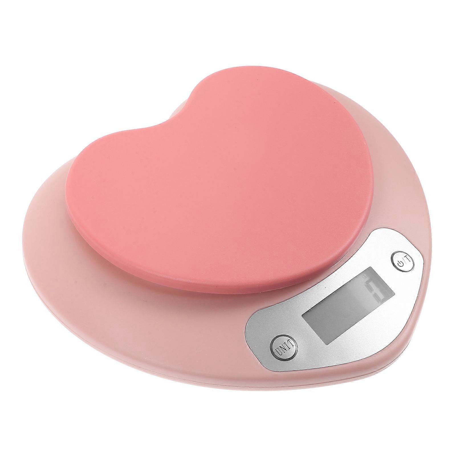 Pink Electronic Kitchen Scale with LED Display – High Precision Measuring Tool for Baking, Cooking, Pastry and Food Preparation
