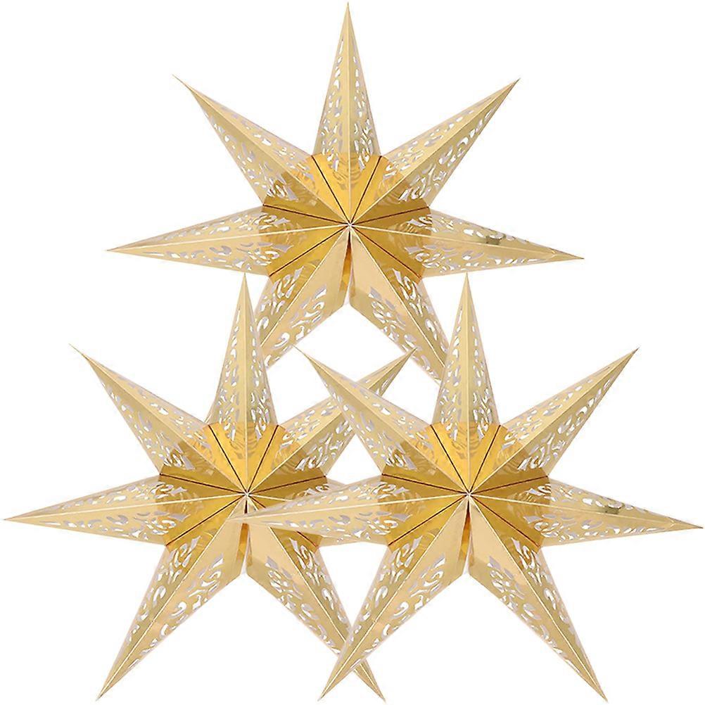 Modern Lampshade Star Paper Lantern Homeowners Decor Enthusiasts 35x35cm Simple Design 3Pack