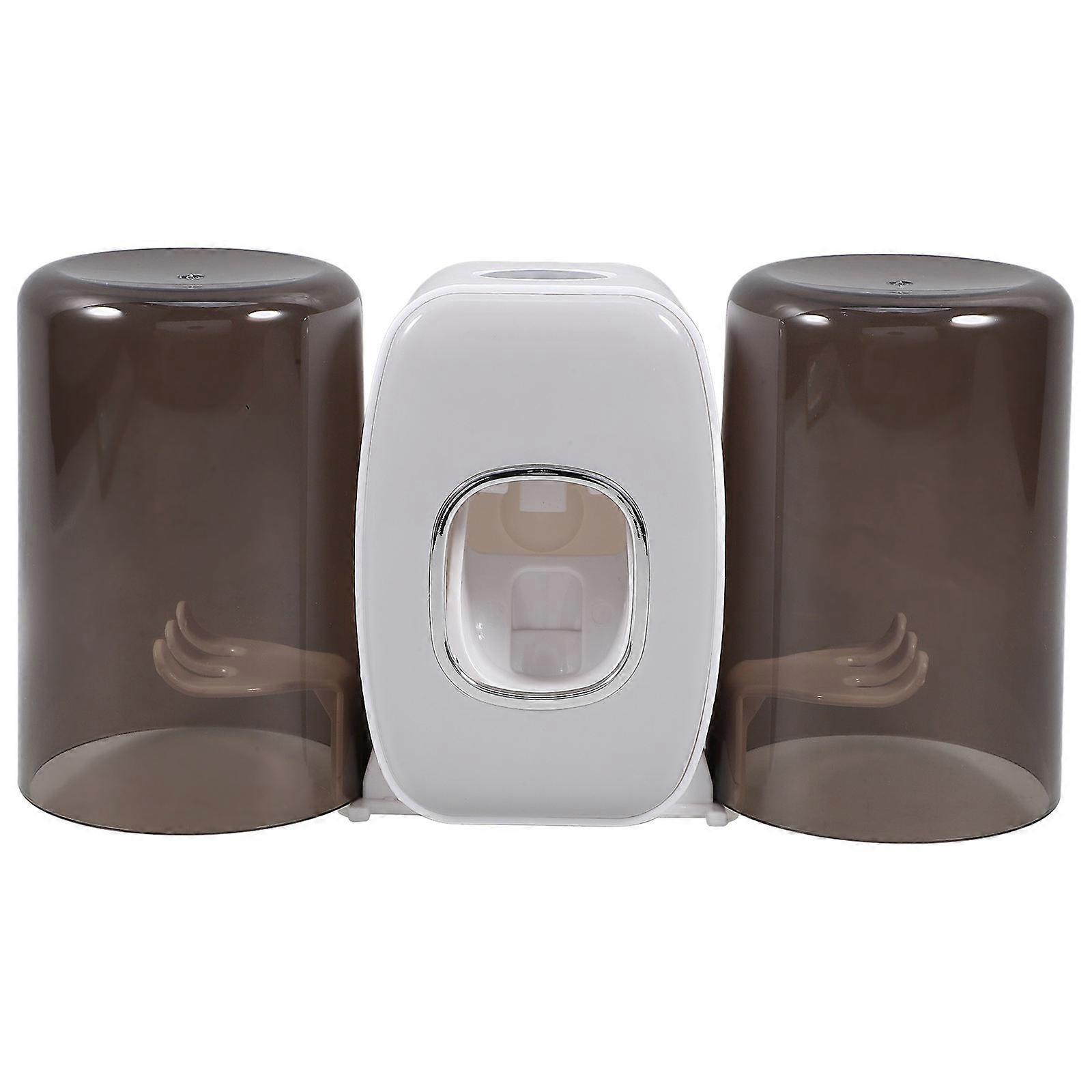 Toothbrush Holders For Bathrooms Wall-Mounted Toothpaste Squeezer Dispenser Draining Function Material 7.86X3.93X2.59In 1Set