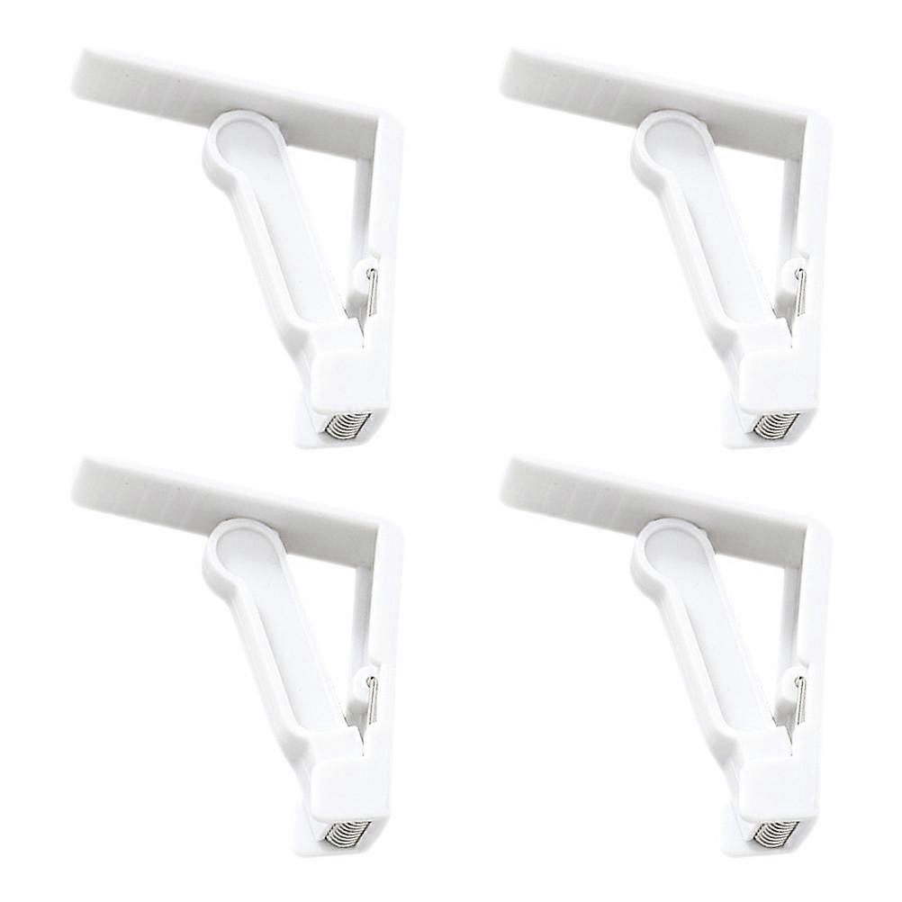 Tablecloth Clips with Spring Design for Fixing Use Made of ABS White Color Fits Most Tables 4pcs