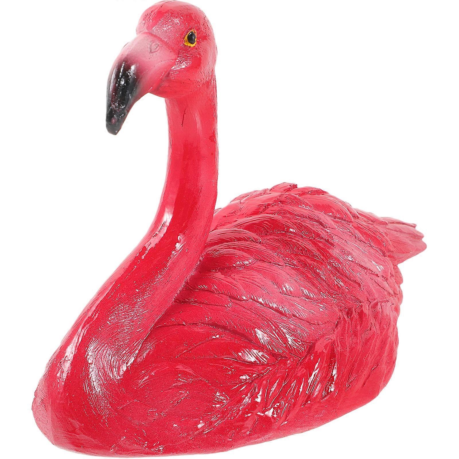 Flamingo Aquarium Ornament Lightweight Resin Desktop Decor for Fish Tanks, Unique Small Artistic Home Decoration