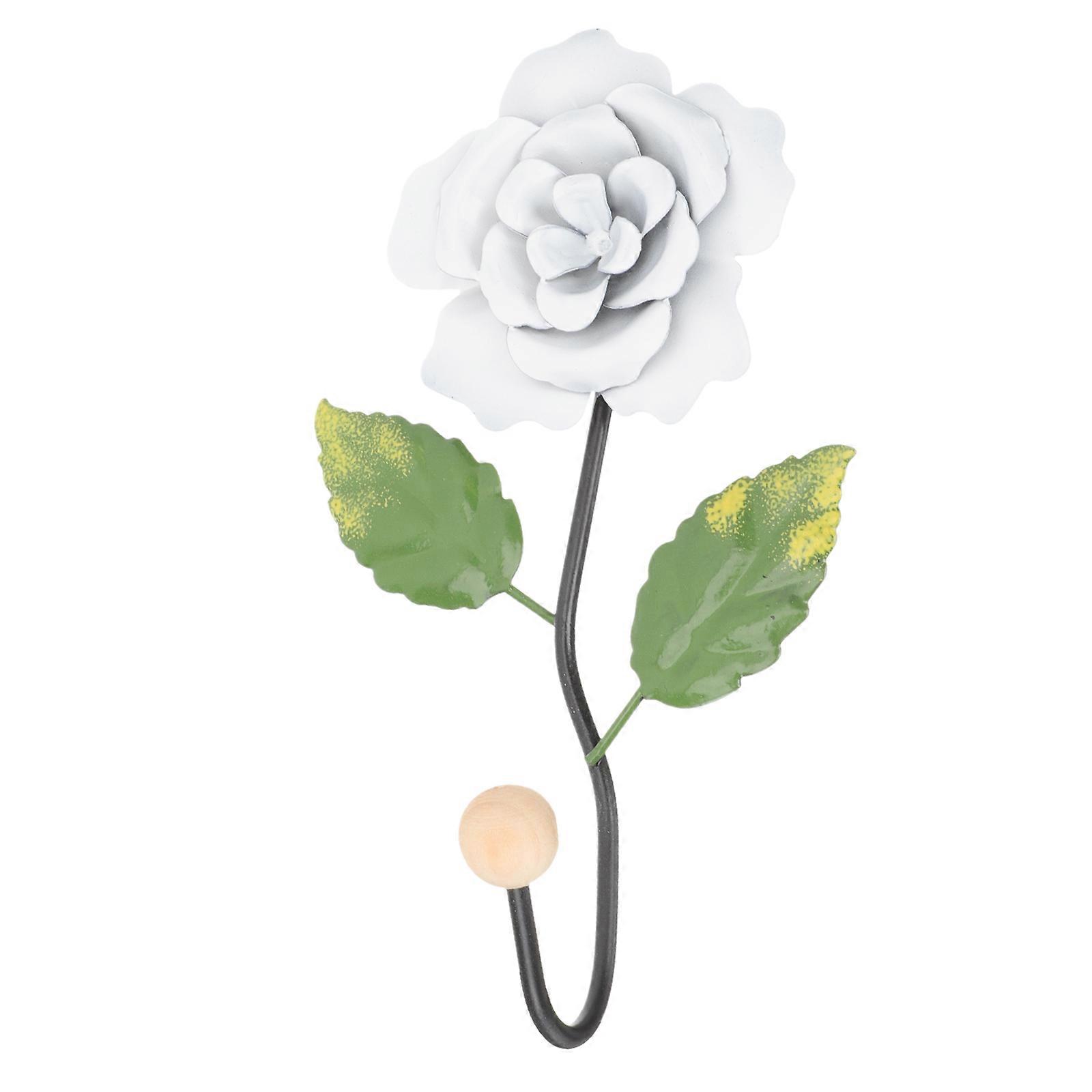 Cast Iron Hooks Wall Coat Hanging Hook Home Use Room Organization White Iron Material 16x11cm Simple Structure 1Pack