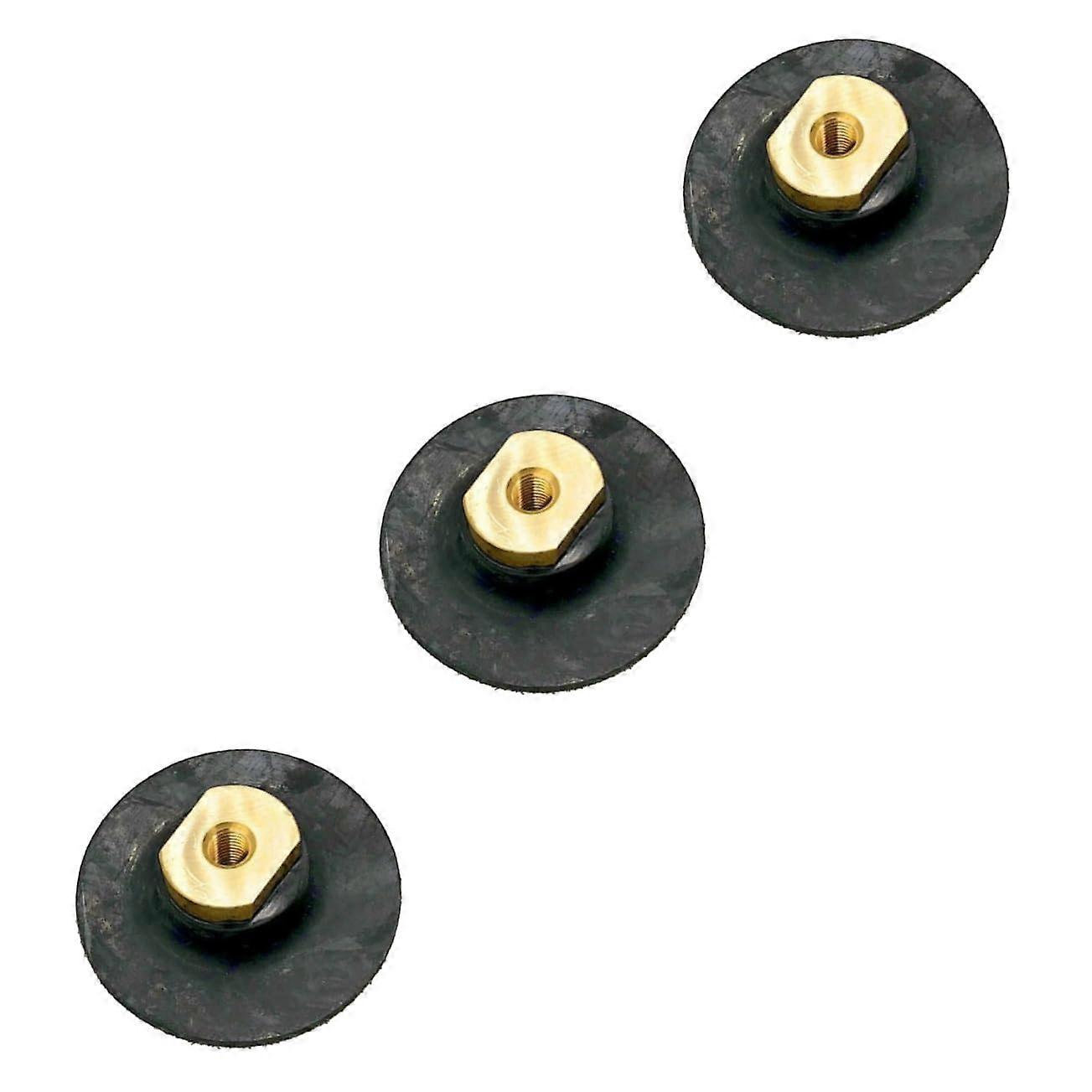 Polishing Pads Pack of 3 with Buffer Sand Support Plate for Concrete and Car Polishing 8x8x8CM Wet Diamond Pads Black