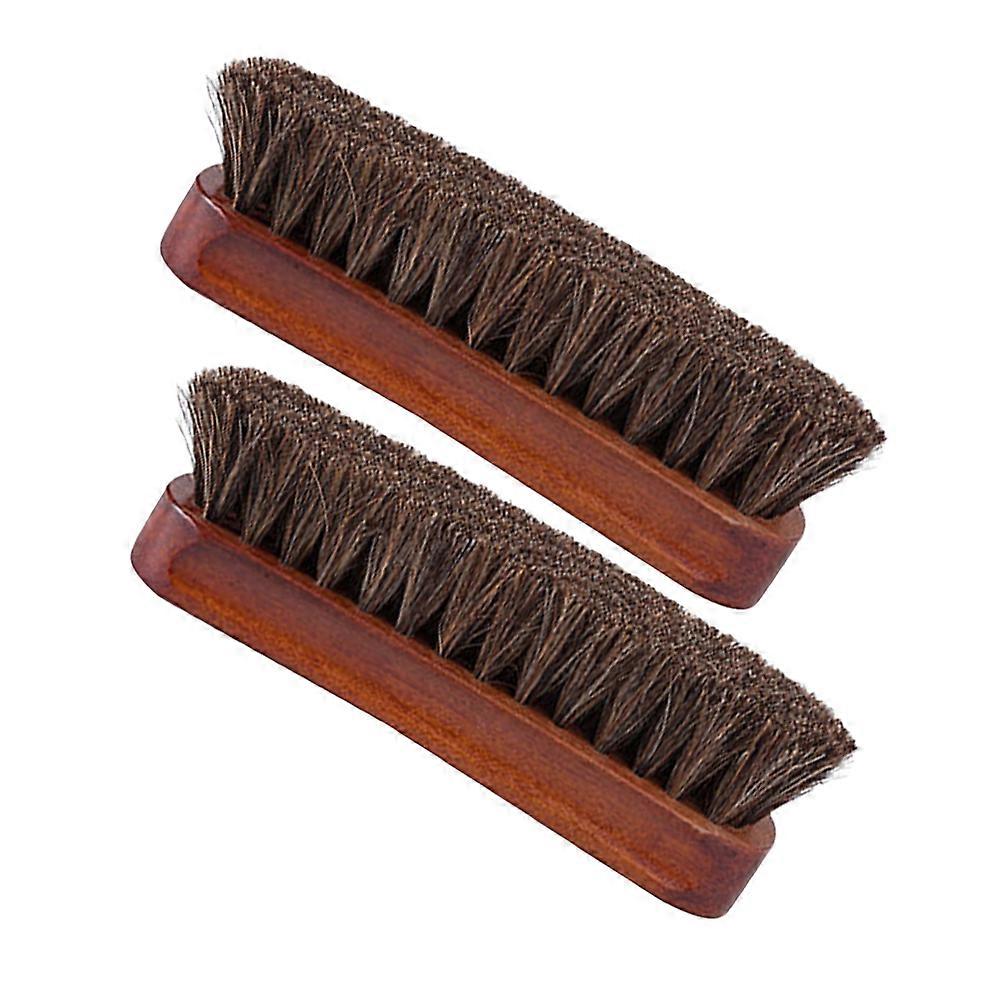 Escova de sapatos com alça Escova de polimento de sapatos Design simples de cuidados com o couro 13.00X4.30X4.10CM 2Pcs