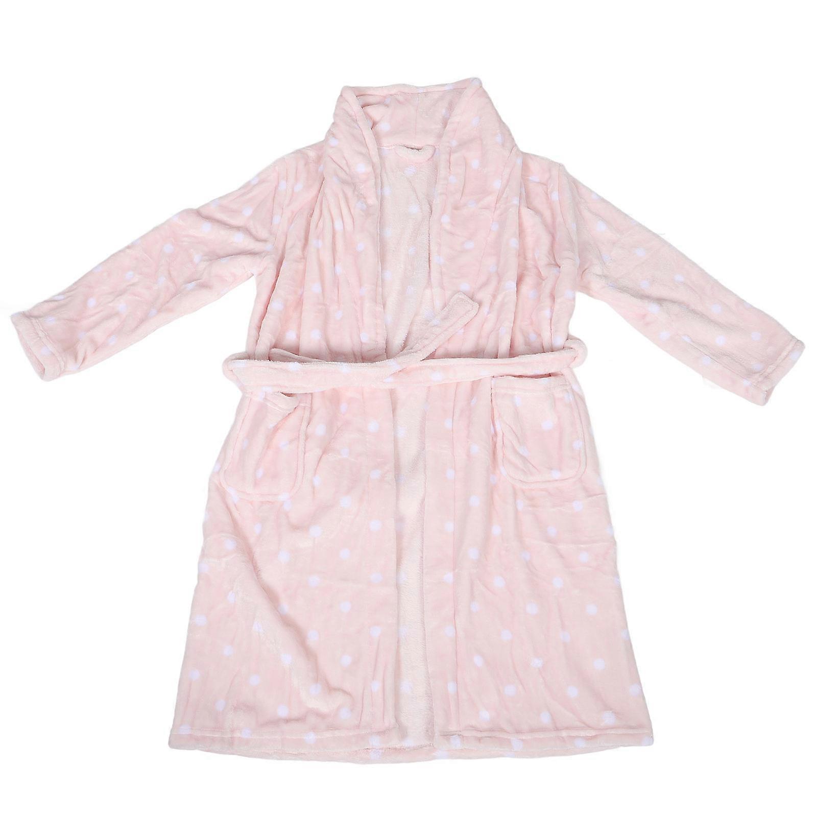 Fuzzy Robe For Women Flannel Robe Cozy Warm Sleepwear Long Sleeve 1Set