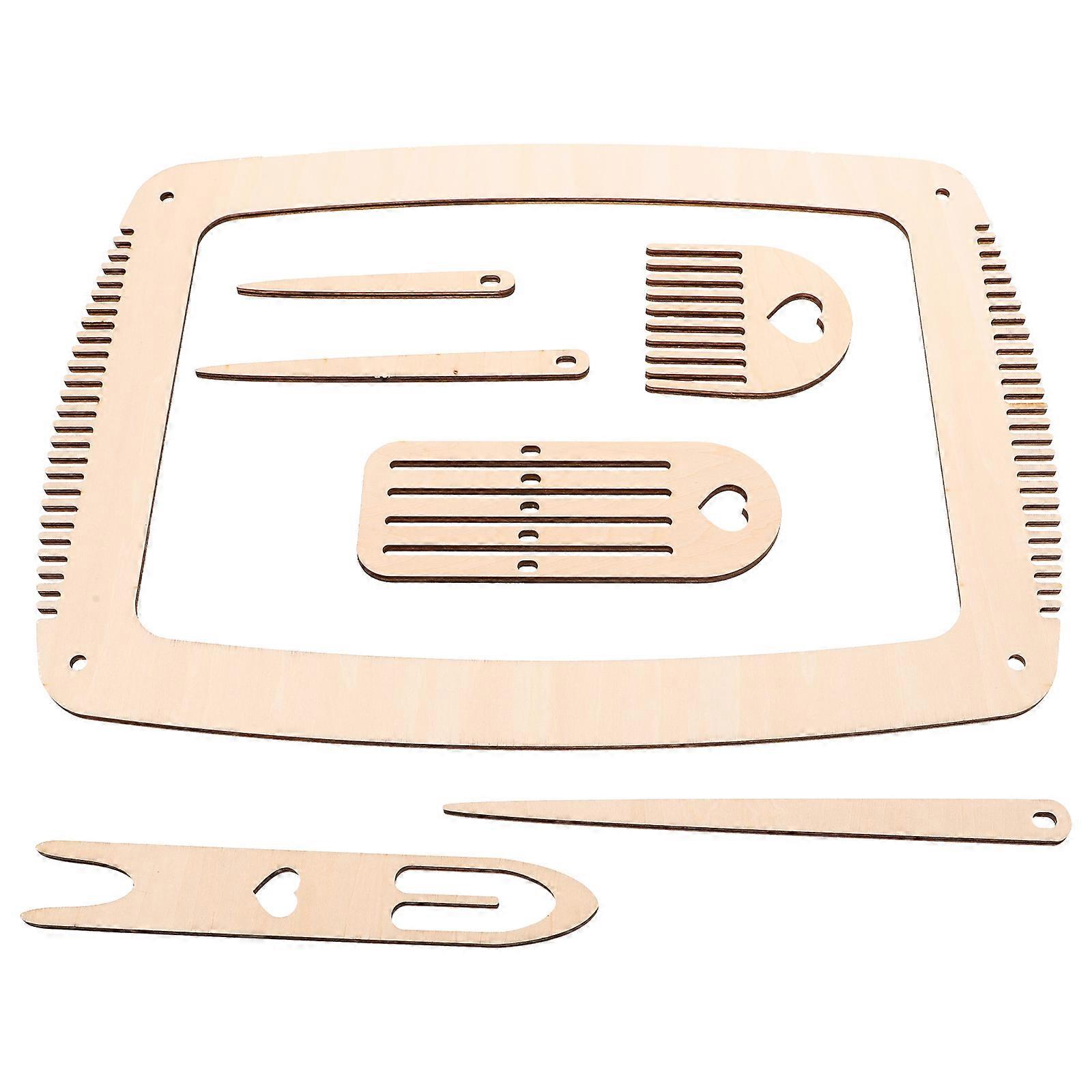 Wooden Knitting Kit with Weaving Sticks and Needles for Beginners – Versatile DIY Tapestry Tools for Crafting and Weaving Projects