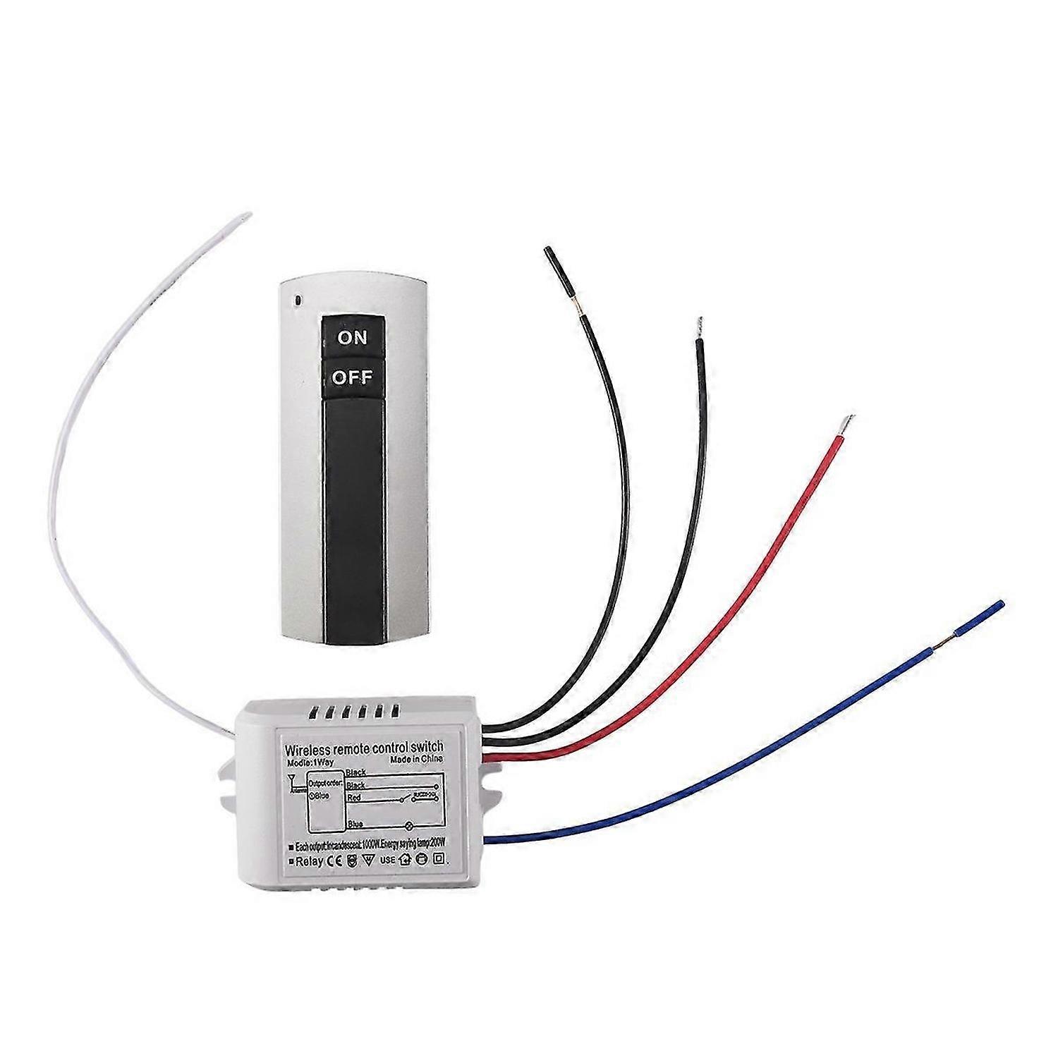 1 Way ON/OFF 220V Wireless Remote Control Switch Digital Remote Control Switch for Lamp & Light HT03