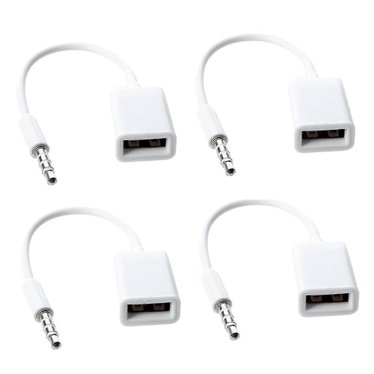 Cable conversor de conector de audio auxiliar macho de 3,5 mm a USB 2.0 hembra