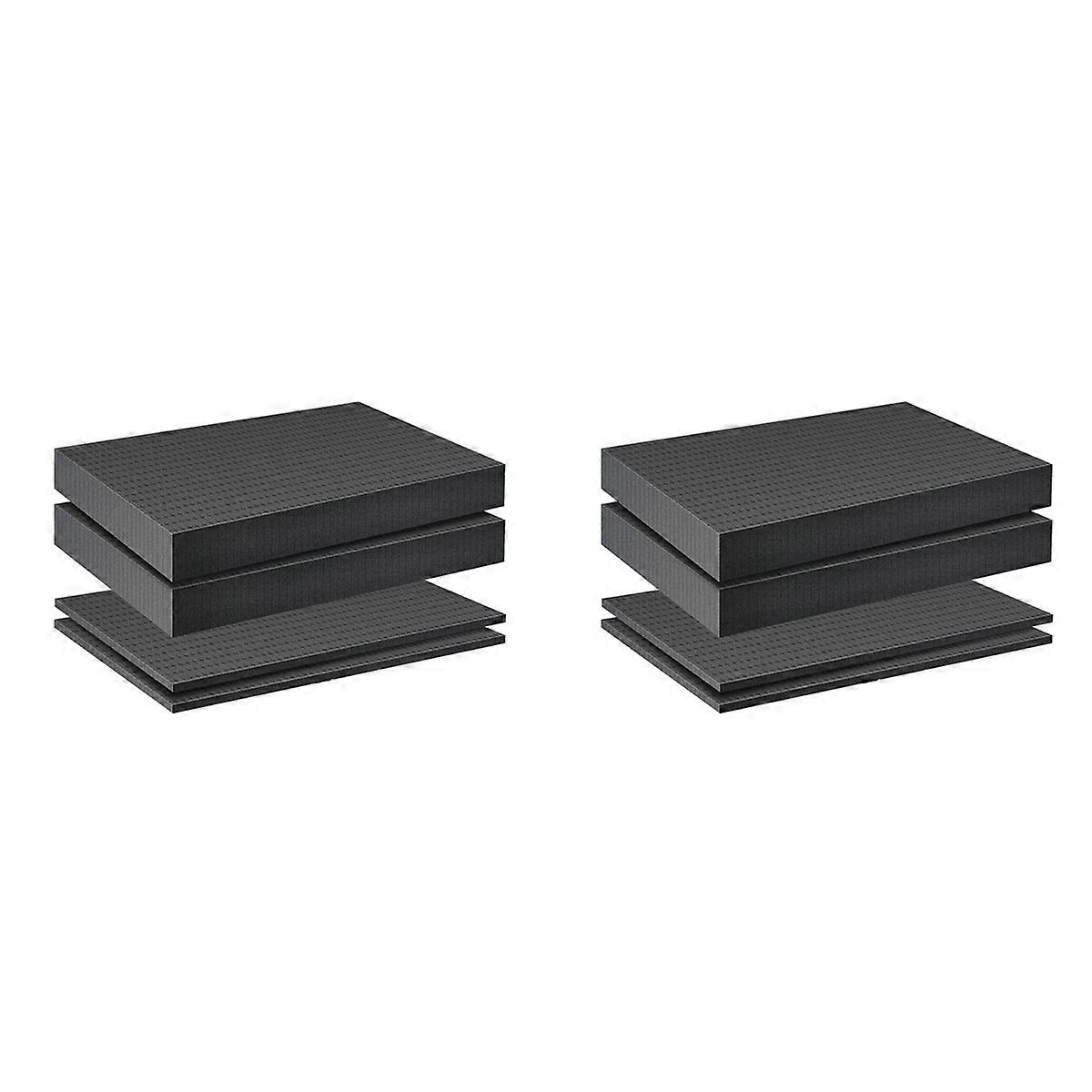 8 Pieces Foam Insert for Cases Tool Box Foam Grid Line Foam Cubes Shockproof Sponge Pad, 40X40X2cm/4