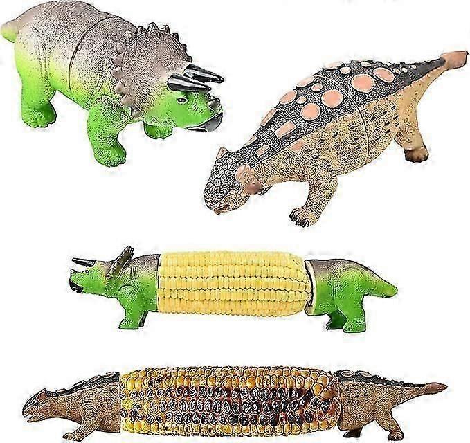 Dinosaur Corn Cob Holders, Corn Holders for Corn on The Cob, Unique Dino Corn Cob Holders for Kids and Adults, Cute Dino with Stainless Steel Prongs