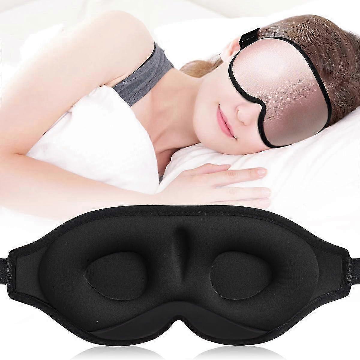 3D Contour Sleep Mask for Improved Light Blocking and Breathable Comfort While Sleeping, Suitable for Most Users