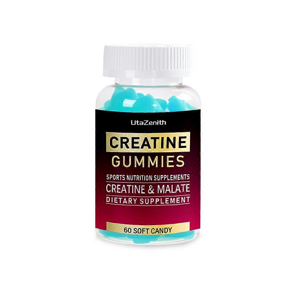 UtaZenith Athletic Performance and Fit Studio Creatine Gummies - Bottle of 60, Third Party Tested for Purity and Safety