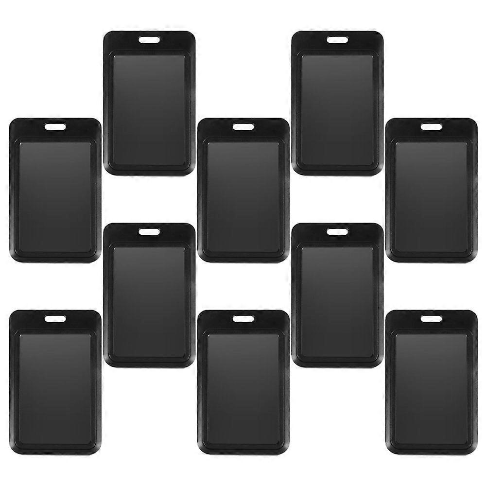 Clear Id Holder Badge Protector Vertical Id Card Case for Office Work Conferences Events 4.3X2.8X0.2in 10Pcs