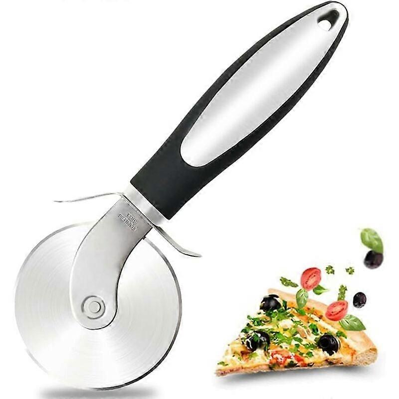 قطاعة بيتزا ، عجلة بيتزا بمقبض غير قابل للانزلاق ، قطاعة احترافية ، غير لاصقة وخالية من الصدأ