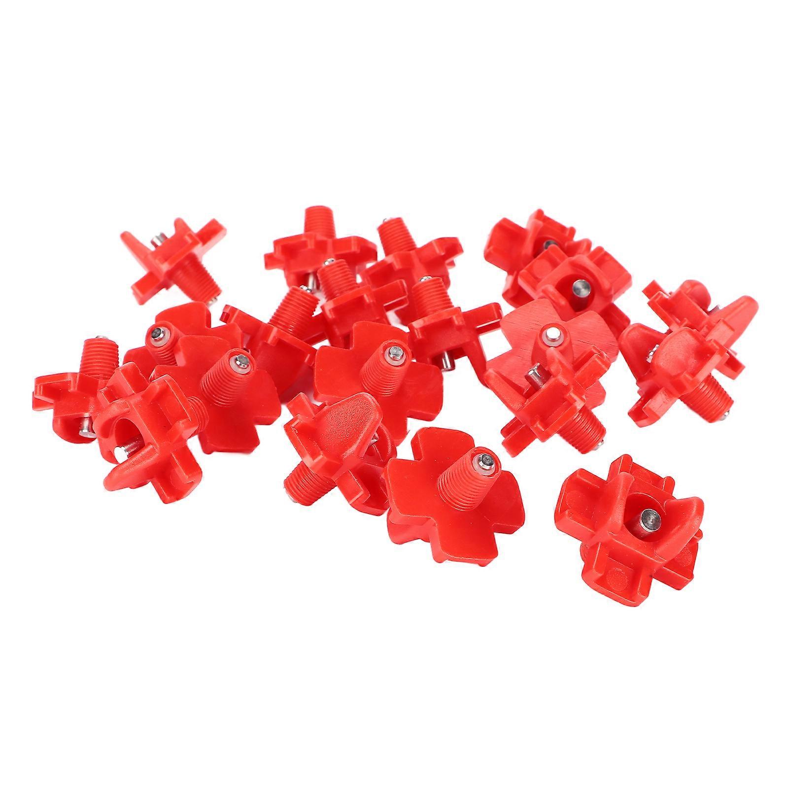 20PCS Chicken Watering Nipples Automatic Poultry Waterer Tap Exterior Mounted for Quails Ducks Geese Birds