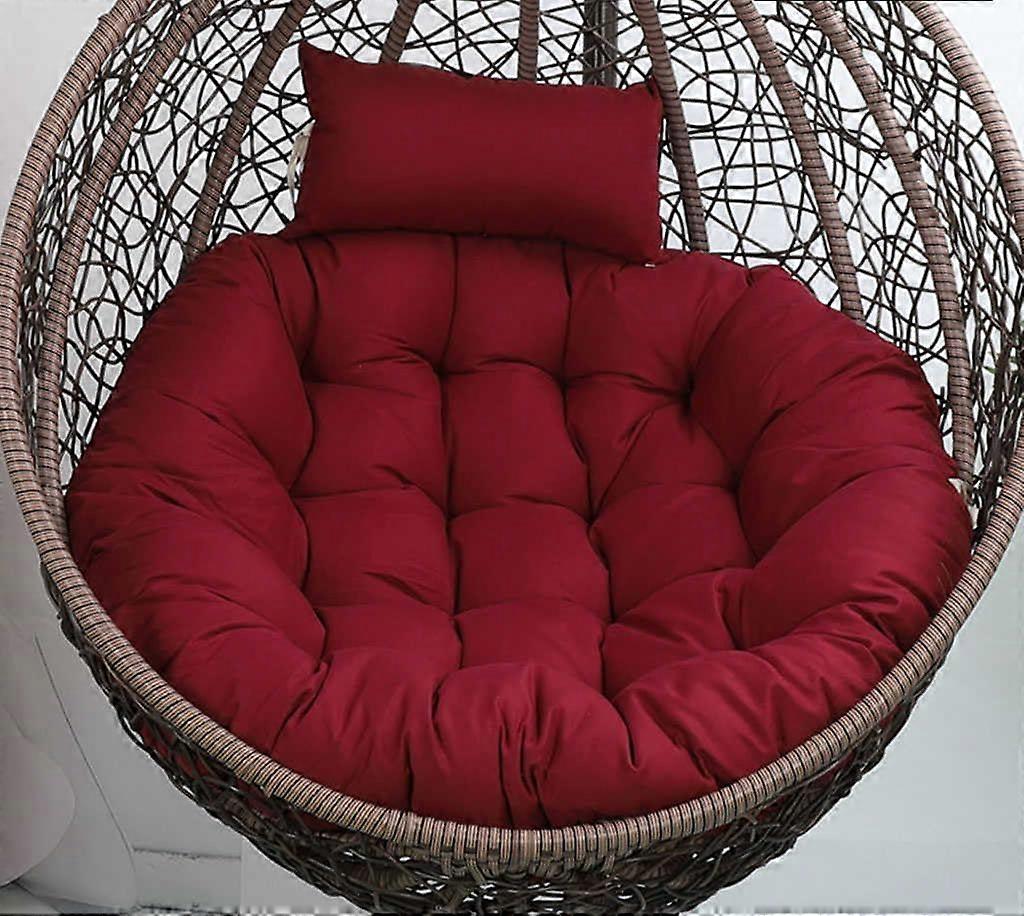 Washable eggshaped garden chair cushion, comfortable hammock for indoor and outdoor use, replacement for rocking chairs, durable and stylish.
