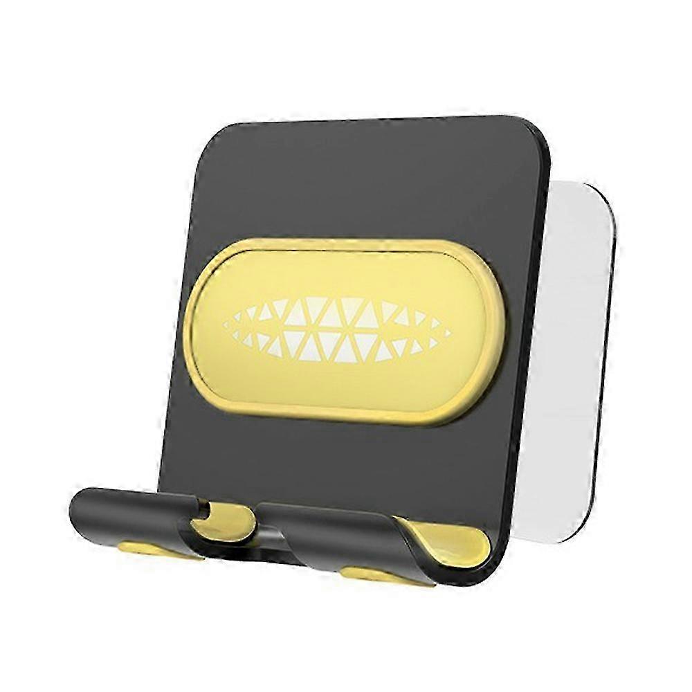 Adjustable Angle Tablet Stand for Bathroom Wall Mount - Silver + Yellow