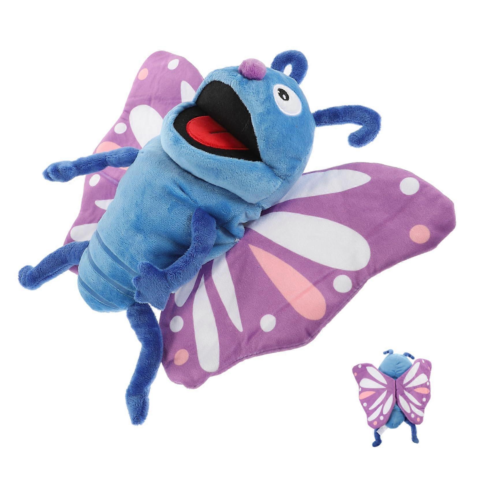 Butterfly Hand Puppet Plush Toy for Kids Interactive Animal Role Play and Storytelling