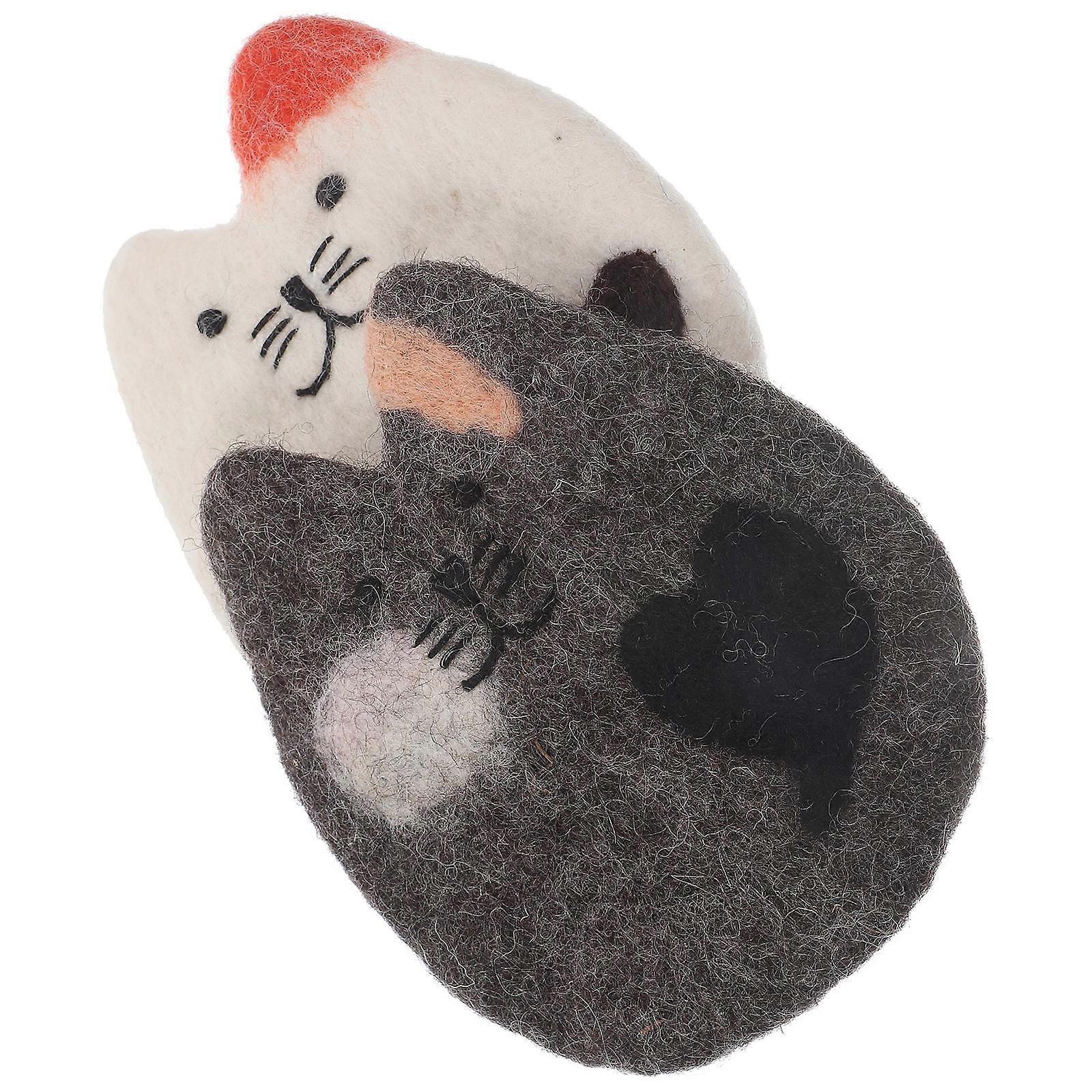 It sounds like you're describing a product listing for **wool felt cat shaped coasters**. Here's a polished and professional version of the product