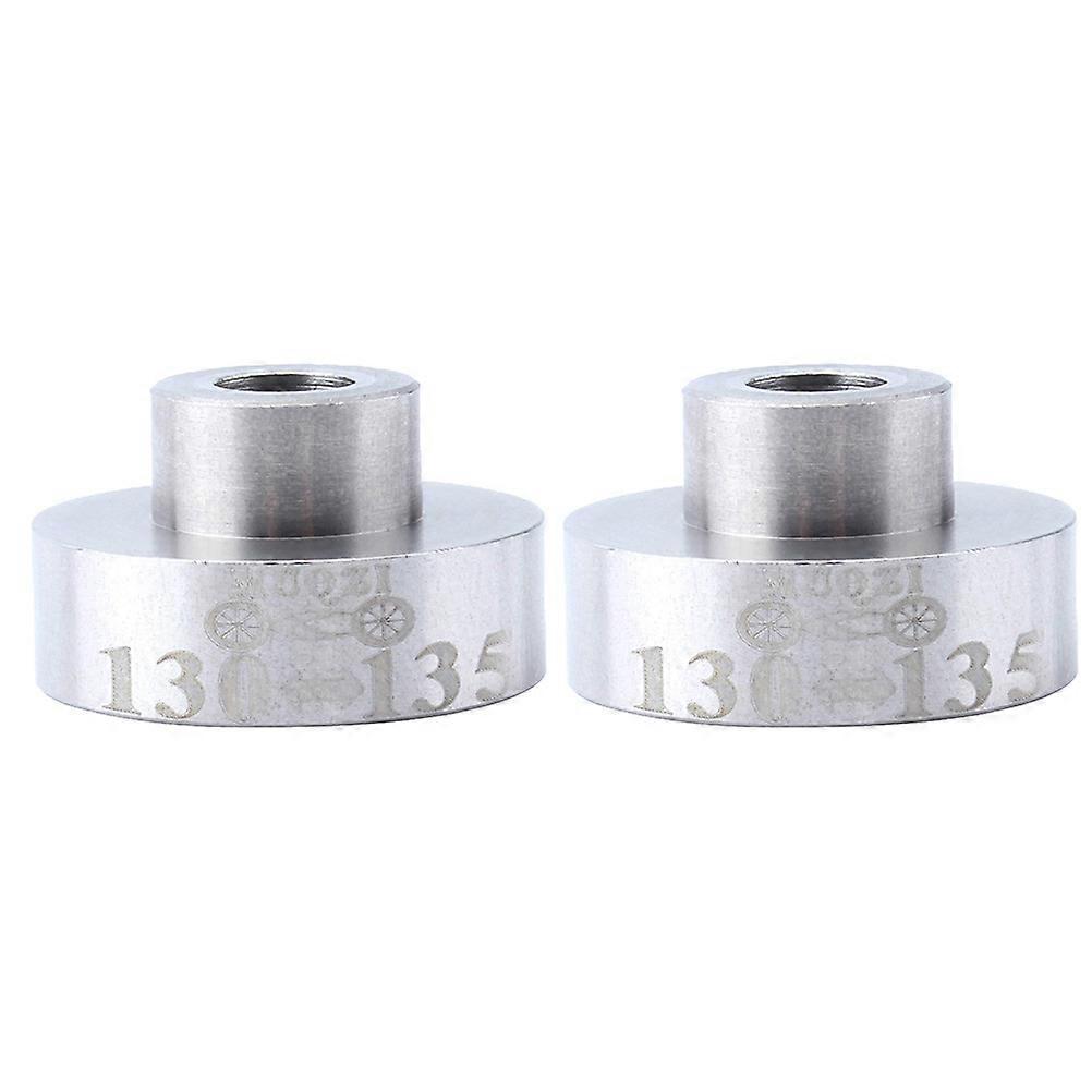 Stainless Steel Bike Rear Hub Converter Caps for Mountain and Road Bikes – 2pcs, Rust Resistant Hub Conversion Seats, No Extension
