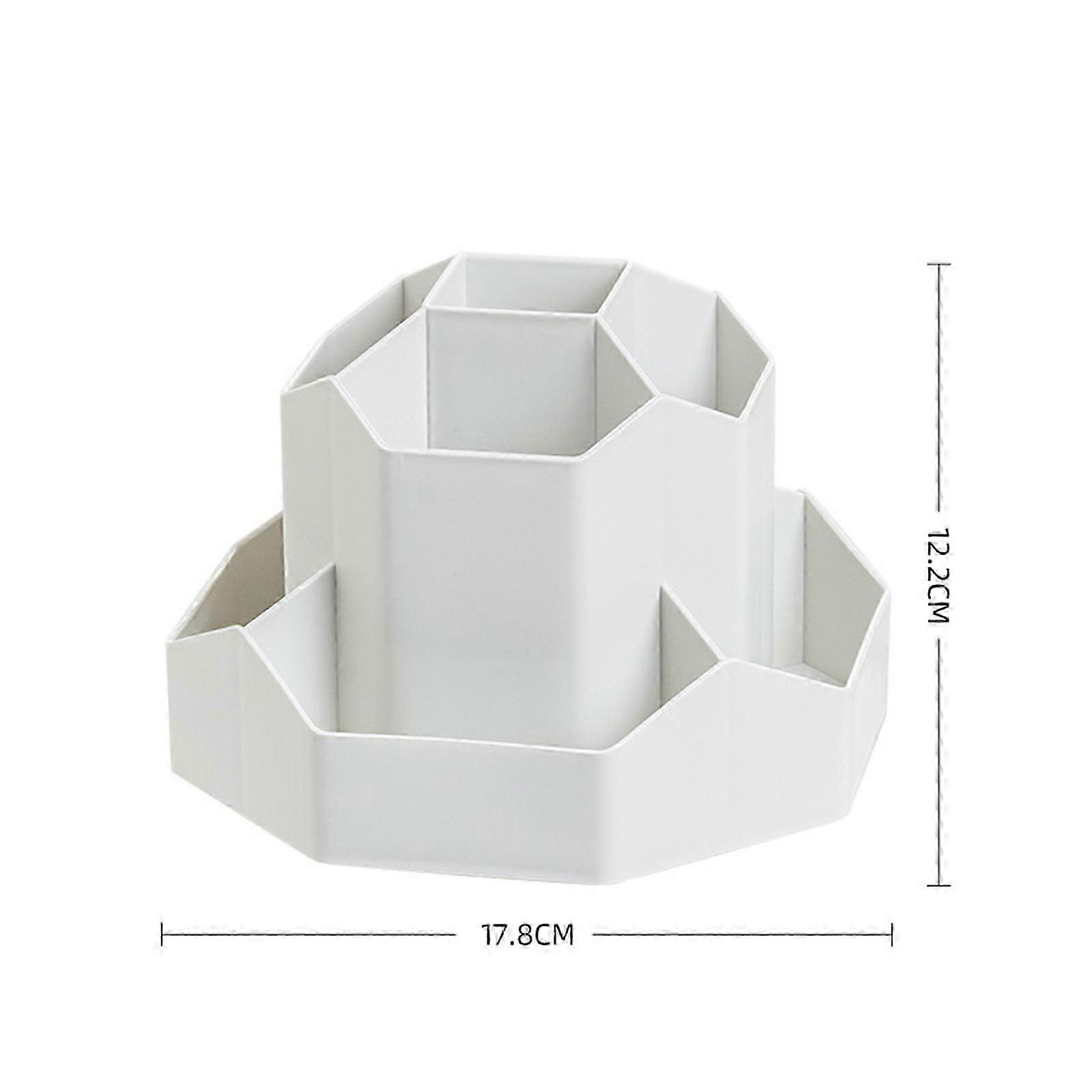 Rotating Pen Holder, Desk Organiser with 9 Compartments, Improved Large Capacity 360 Rotatable, Can Hold Pencils and Colouring Pencils Various Station