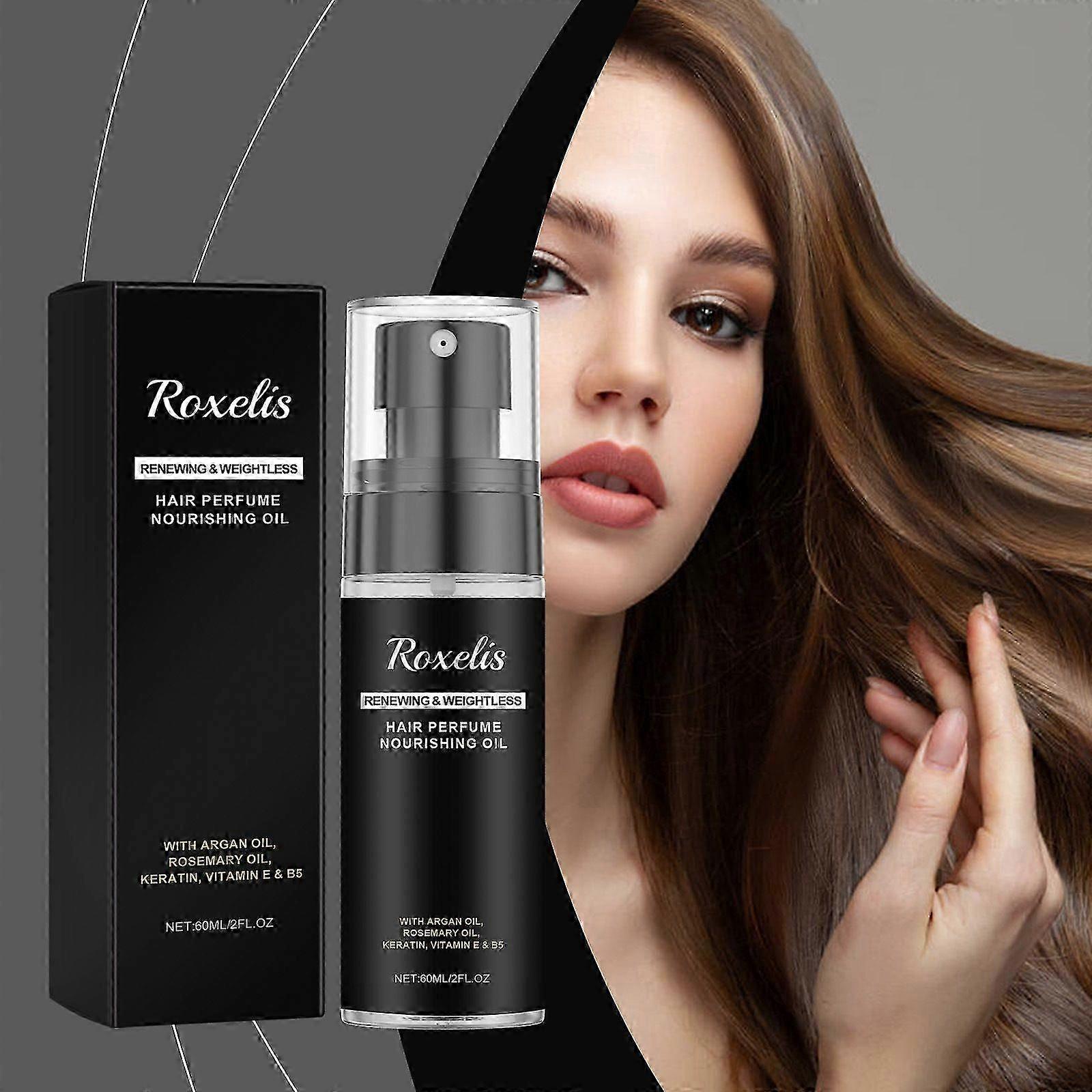 تجديد زيت الشعر الخالي من الوزن بزيت الأرغان وإكليل الجبل والكيراتين العلاج المغذي للشعر التالف والتحكم في التجعد والطويل