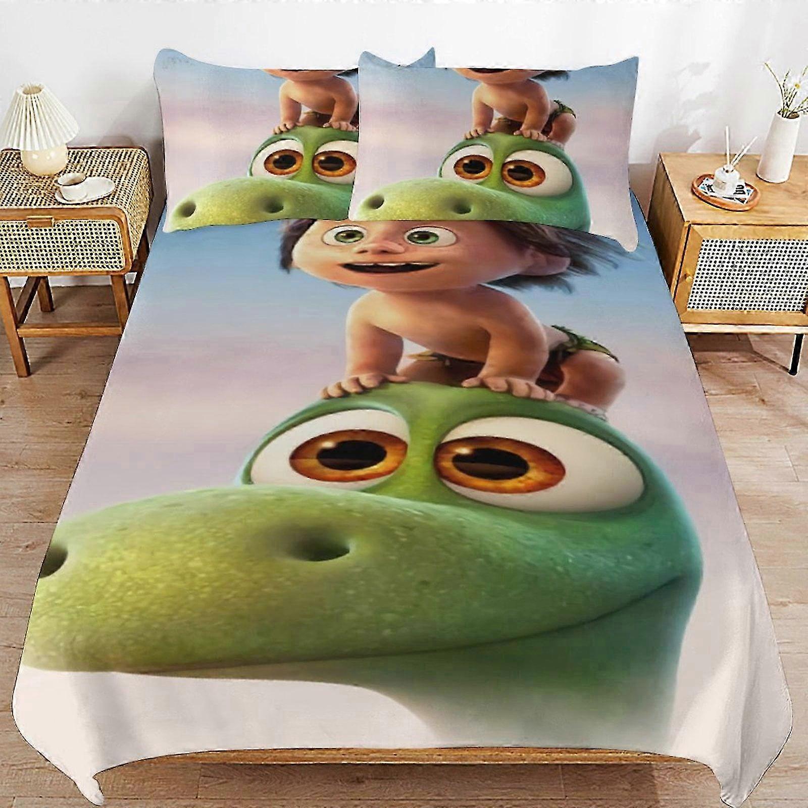 V2626 Σετ κλινοσκεπασμάτων κινουμένων σχεδίων - Εξαιρετικά μαλακό φιλικό προς το δέρμα παπλωματοθήκη 3 τεμαχίων, χαριτωμένο σετ κρεβατιού για αγόρια