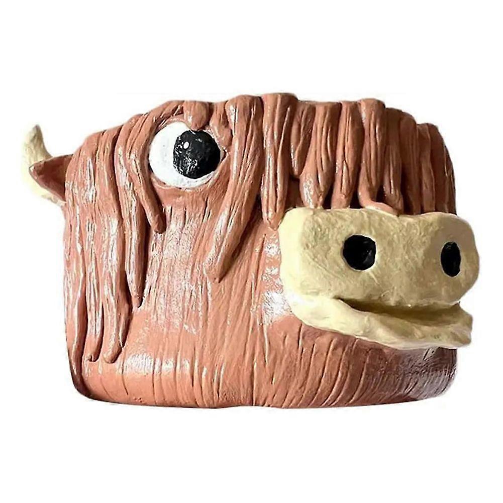 أوعية الكروشيه لوعاء تخزين الغزل شكل بقرة اليدوية الغزل الصوف تخزين الكرة حامل للحياكة