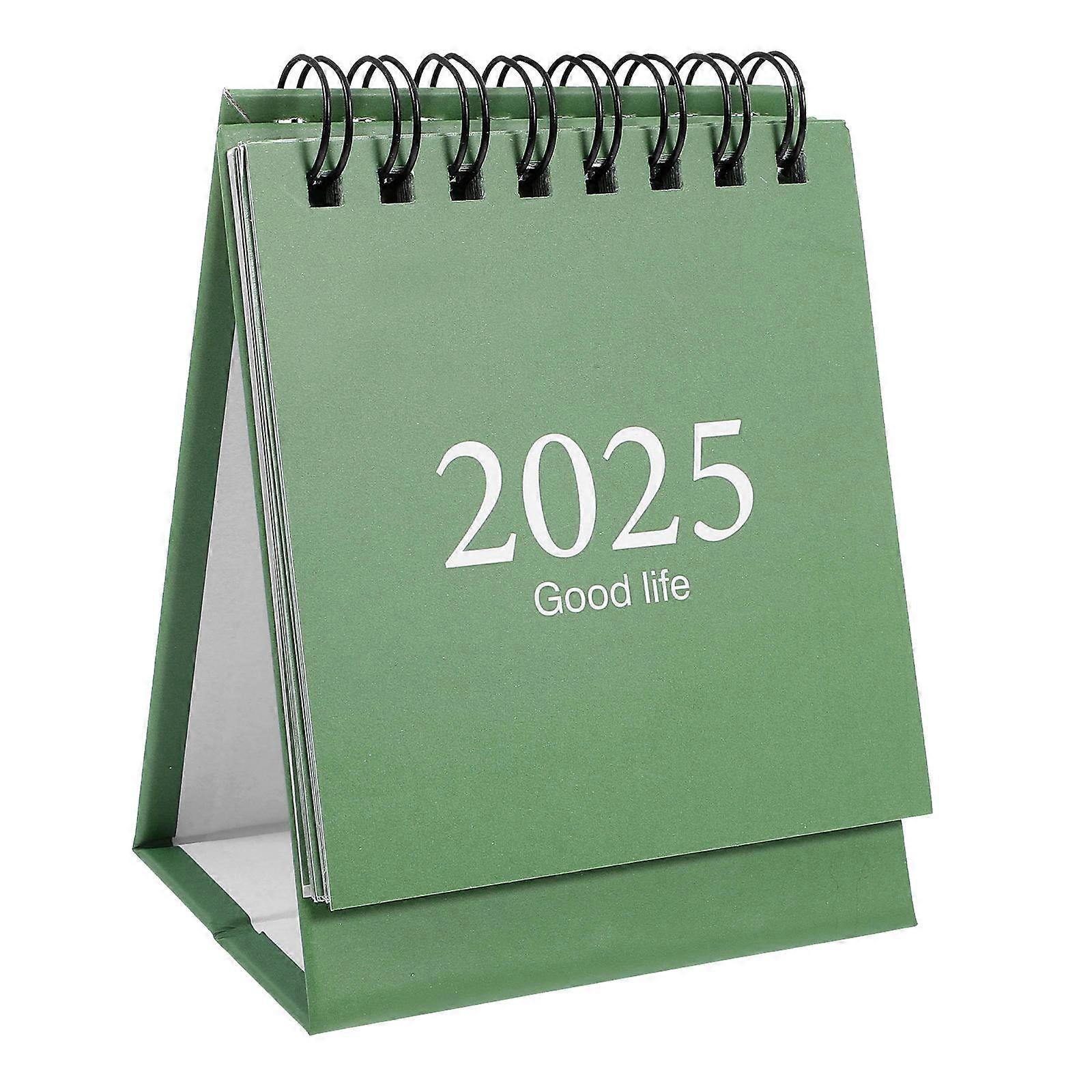 Spiral Tabletop Calendar Mini Desk Calendar Desk Organization Organize Events Paper Rectangular 10.40X7.60X5.70CM Reminders 1Set