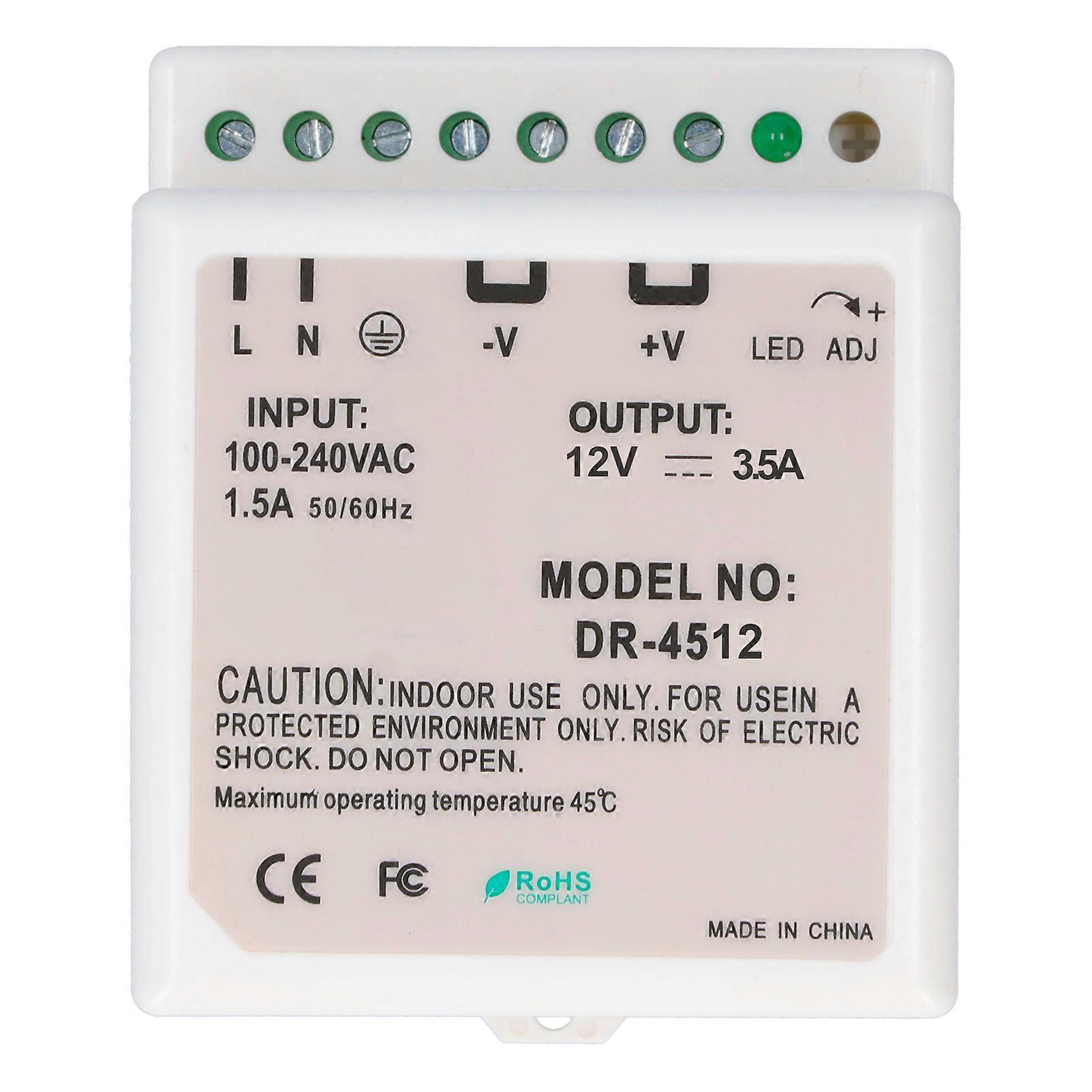 DIN Rail Power Supply LED Switching Adjustable Regulated for Electric Control Cabinet