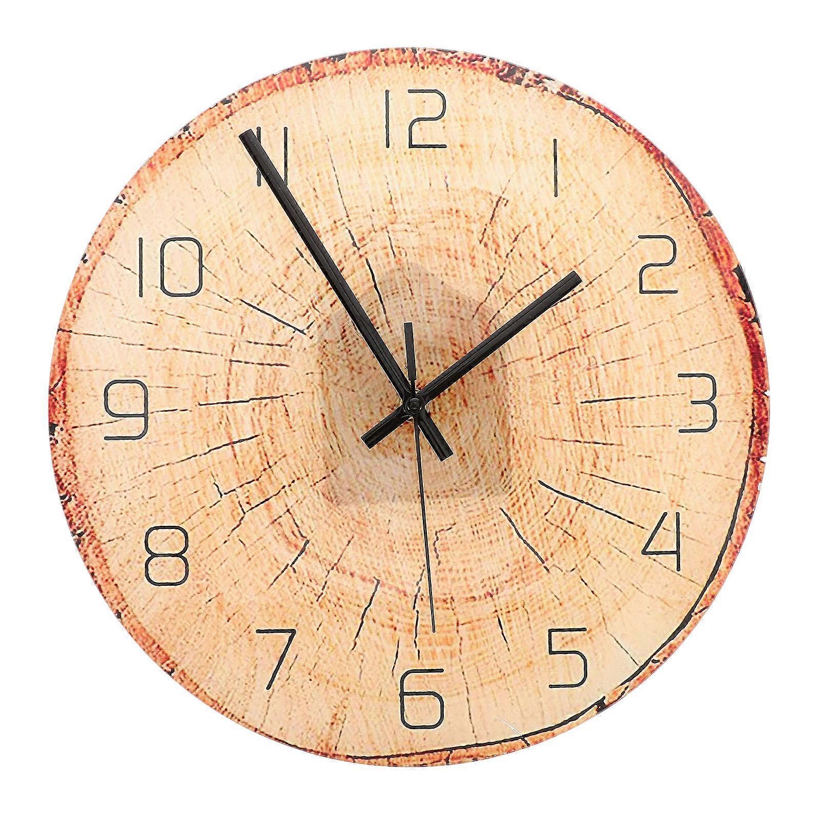 Wall Hanging Clock Modern Wood Clock Silent Function Kitchen Dining Room Decor Snowboard Material 1Pack