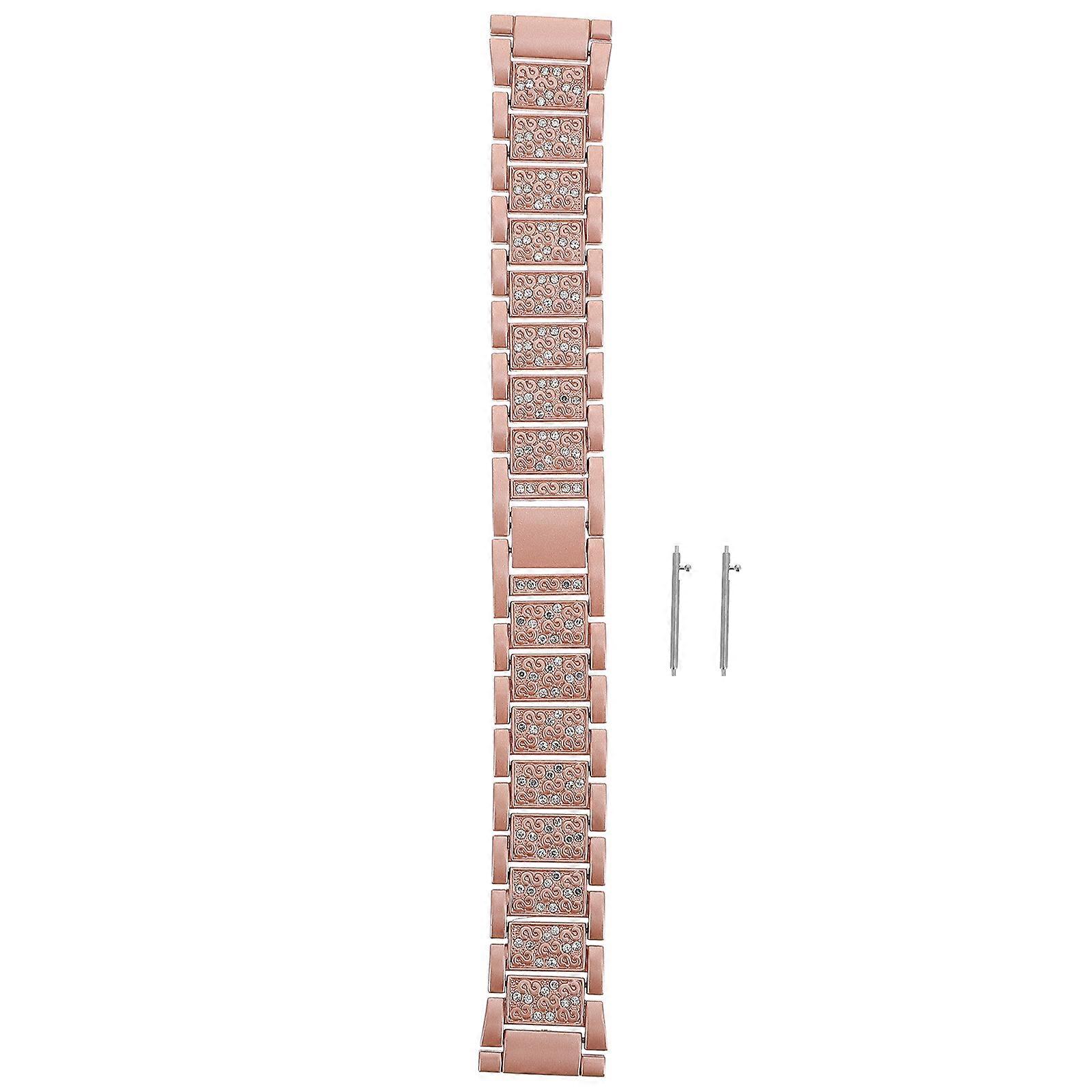 Shining Rhinestone Zinc Alloy Watch Strap Replacement Band Smooth Polished Surface, Elegant Wristband Accessory for Men and Women